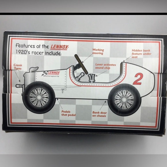 Lenox Toys Lennox 92s Racer 16 Scale Diecast Pedal Car Bank Replica